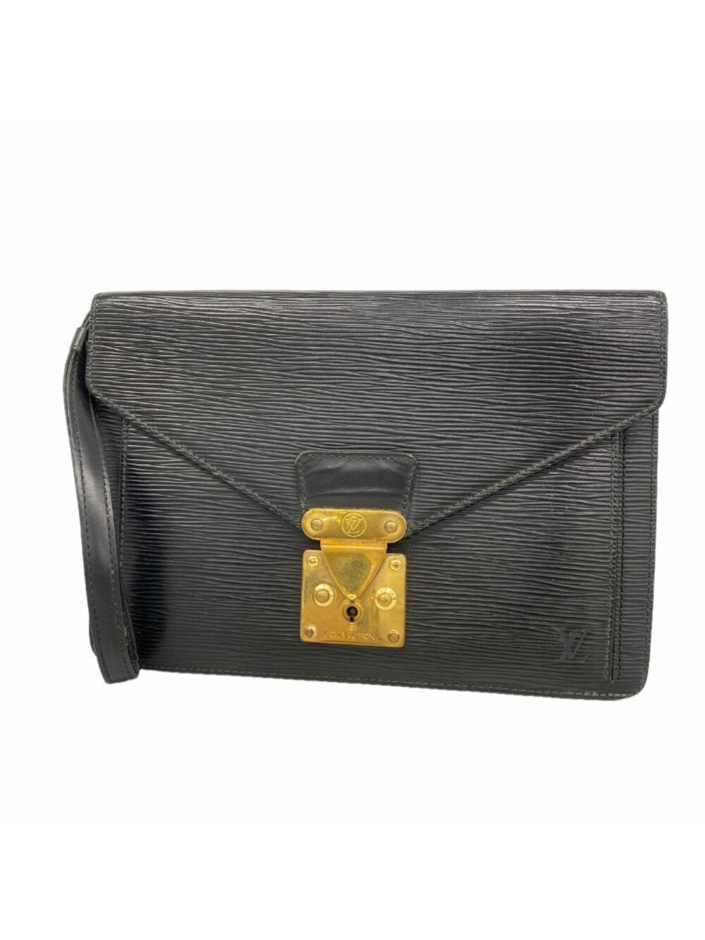 Louis Vuitton Clutch Epi Pochette Series Dragonne Noir